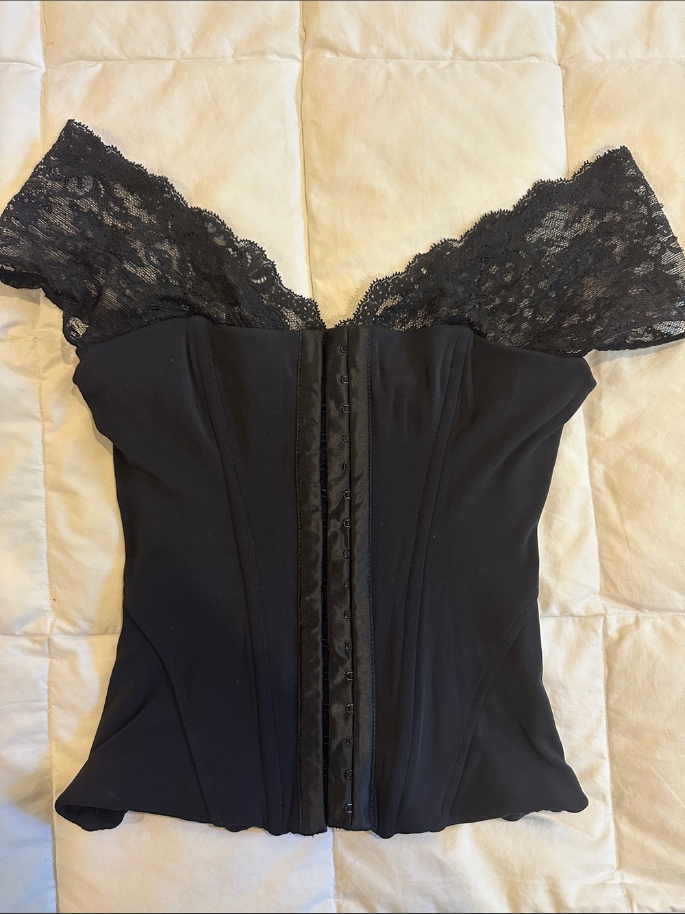 Cosabella Black Lace Corset Bustier Top